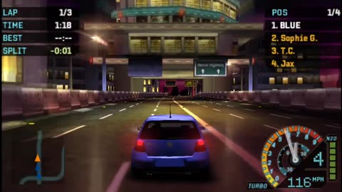 NFS Underground Rivals - Novice Lap Knockout Event 2 Bronze Difficulty(PPSSP HD)