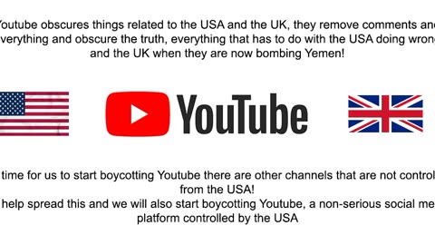 YouTube blacks out comments and blocks you if you're not stand with the Usa or Uk!