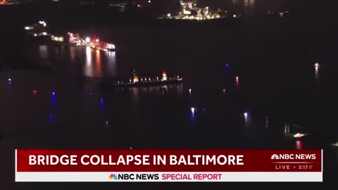 Baltimore Bridge Collapses After Being Struck by Cargo Ship