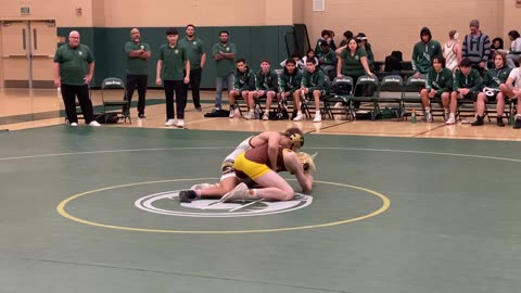 Zane Avery 138lbs TVHS duel match against Murrieta Mesa High School