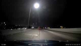 Trailer Causes Sparks to Fly on Highway