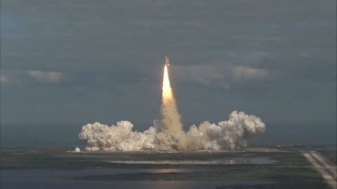 Nasa launching a rocket in space
