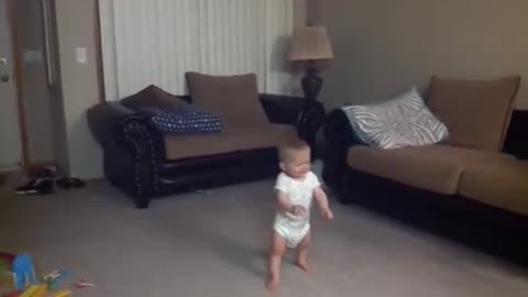 baby walking for the first time