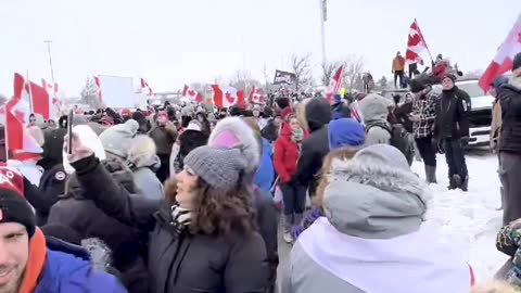 Freedom Convoy 2022 - Vaughn Mills Mall - Jan 27, 2022