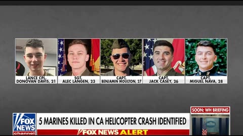 5 Marines killed in California helicopter crash are identified