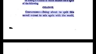 Part 2/4: Cryptic Masonry A Manual of The Council - A G Mackey - 1897