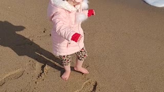 A cold day at the beach