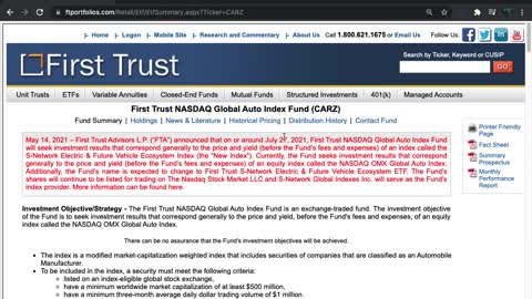 CARZ ETF Introduction (Global Auto Index)