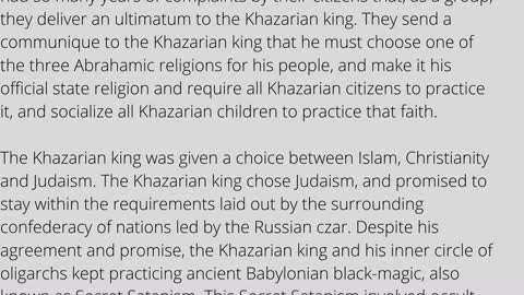 KHAZARIA - DEEPSTATE - THE HIDDEN STORY OF THE REPTILIANS IN HUMAN FORM: