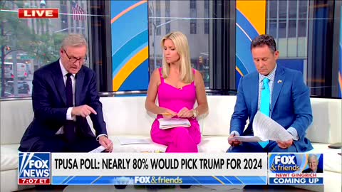 Fox & Friends discusses TPUSA straw poll for Trump