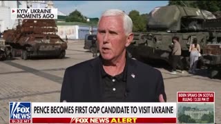 Mike Pence is campaigning in Ukraine.