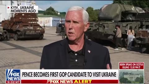 Mike Pence is campaigning in Ukraine.