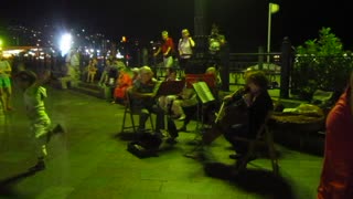 Young dancer on the waterfront