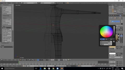 3D modeling of characters the production of skirts