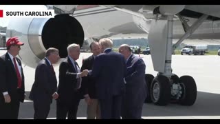 Trump arriving in Summerville, SC Sept 25, 2023