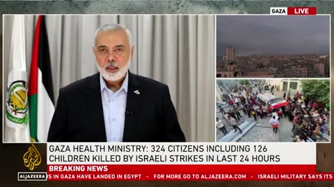 Hamas chief saya Palestinians will ''never leava Gaza