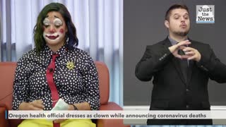 Oregon health official dresses as clown while announcing coronavirus deaths