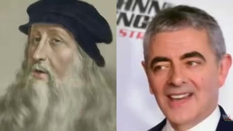 Leonardo Davinci and Mr Bean Duet Singing Funny Womboai