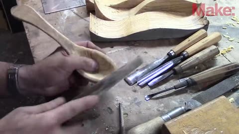 Spoon Manufacturing video-Relaxing wooden spoon making