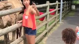 it was gonna be a camel feed when she was shooting selfies