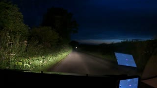 Night driving back to glamping campsite. GoPro. Speedlapse