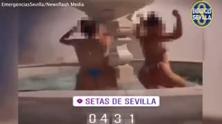 Police investigating after women break curfew to twerk in Spanish fountain