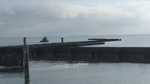 1) Hurricane Hannah | Working Barge Meets Work Dock | Harbor Del Sol Cleanup