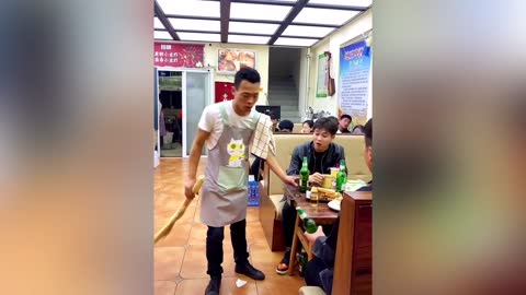 Smart waiter - Try not laugh challenge