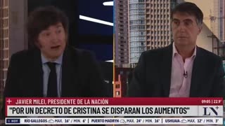 Javier Milei fires his Labor Secretary LIVE on national TV. (not in english)