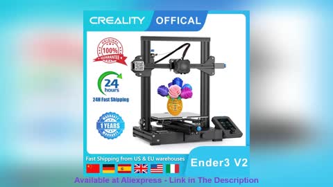 ☘️ CREALITY Ender-3 V2 DIY FDM 3D Printer Kit Updated mainboard with silent TMC2208 stepper drivers