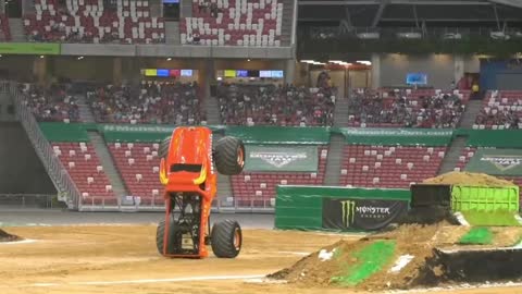 Monster trucks bring the house on fire. We're excited to see the tough moves