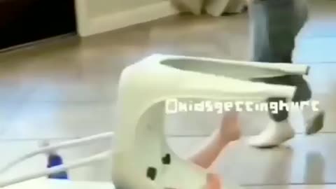 Cute Baby fall form chair 😁 very funny video