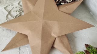 Craft Paper Christmas Star DIY #craftsmania #christmascrafts
