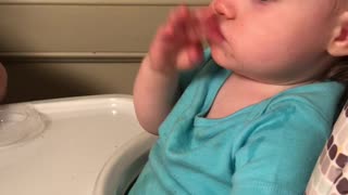 Cute baby making funny noises!