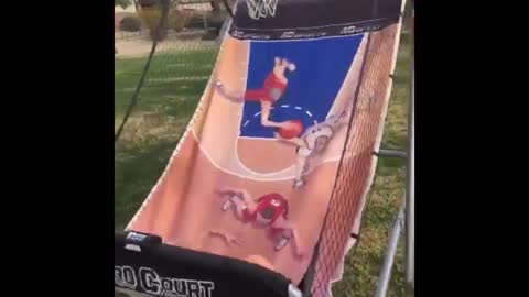 Shooting basketball game dunk fail