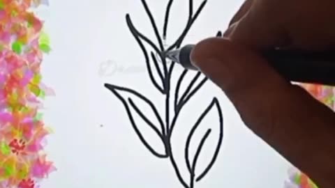 floral art #drawing #flower #tutorial #easy drawing