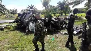 Video: Cinco muertos dejó el accidente de un helicóptero en el Sur de Bolívar
