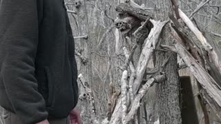 WAS BIGFOOT HERE? Tiny bigfoot shelter #explore