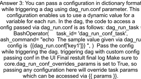 Airflow Trigger DAG via UI with ParametersConfig