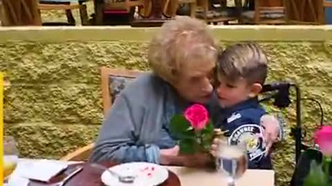 Adorable Police Officer Spreads Love At Nursing Homes