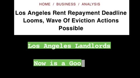 L.A. Rent Repayment Deadline Alert: Brace for Eviction Wave!