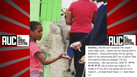 6ix9ine Does Gods Plan Gives $100 Bills To Poor Families In Dominican Republic