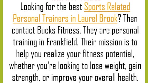 Looking for the best Sports Related Personal Trainers in Laurel Brook?