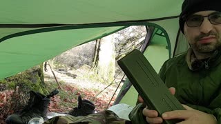 Vlog in the tent. Riverside wildcamping