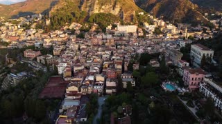 Taormina Sicily Italy - View From Drone