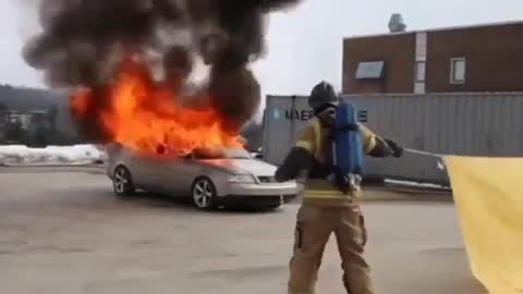 best way to fire fighting !!