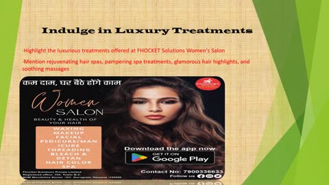 FHOCKET Solutions Women's Salon - Your Personal Retreat to Beauty