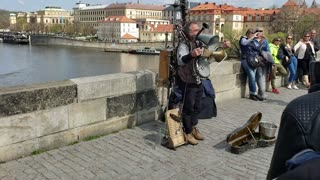 One man band in Prague