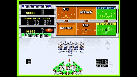Madden92 (Sega Genesis) Indianapolis vs Philadelphia Part2