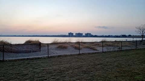 Lighthouse beach sunrise on Saint Patrick's day March 17, 2021